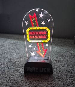 Beetlejuice Acrylic Light up Sign Decoration Horror Halloween