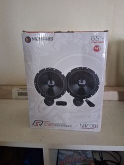 MEMPHIS 1 PAIR 6.5 INCH COVERSIZED COMPONENT 100 WATTS CAR SPEAKER