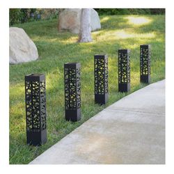 Tommy Bahama Square Solar Bollard Light 20 Lumens 5 Pack 