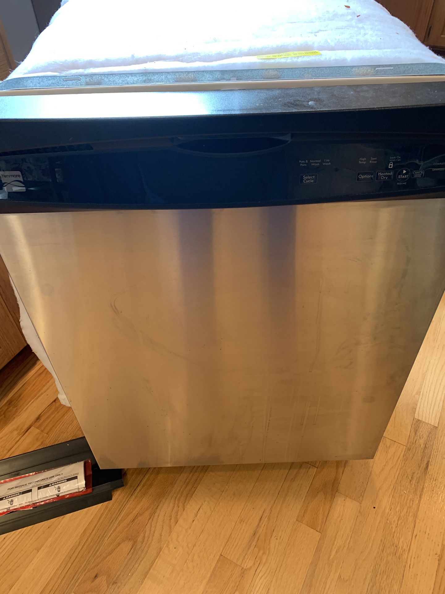Kenmore stainless steel dishwasher approx 4 yrs old
