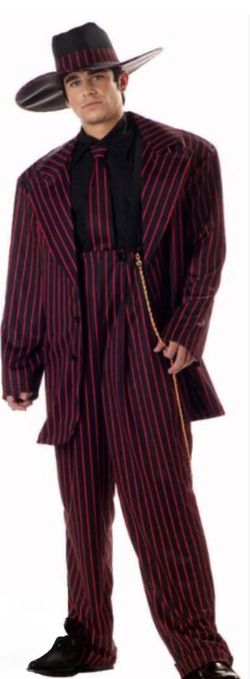 Pinstripe Zoot Suit 20's 30's 40's Gangster Sz L
