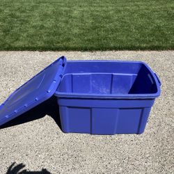 Rubbermaid Roughneck storage tubs w/ lids.