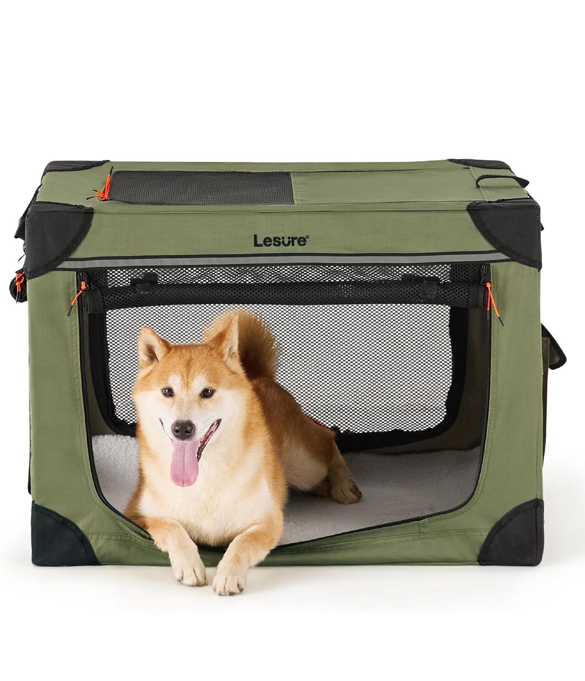 Lesure Soft Collapsible Dog Crate - 30 Inch Portable Travel Crate for Medium Dog
