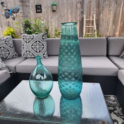 Coastal/Boho Style Glass Vases