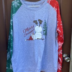 Christmas Snowman Pajamas Shirt 2XL