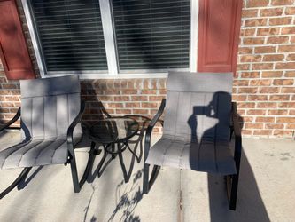 Rocking chairs and table set.
