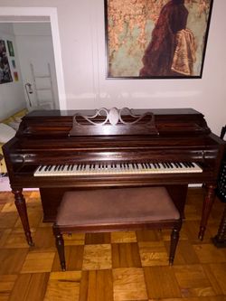 Mason & Hamlin Spinet Piano — Antique American Heirloom