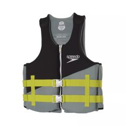 Speedo Adult Life Vest - Black/Lime XL/XXL
