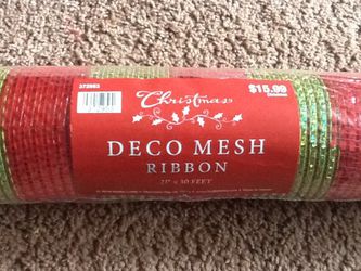 Christmas deco mesh ribbon 21"x 30 feet