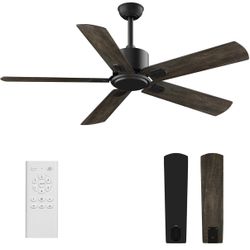 Ceiling Fan with Remote: 52 Inch Outdoor Ceiling Fans 6 Speed Control Reversible