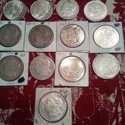 Lot Of 10 For $795 Silver Dollars 