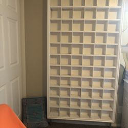 Wooden Hand Made Shelf With 66 Square Spaces