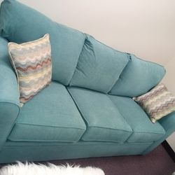 Blue Sleeper Sofa Pullout
