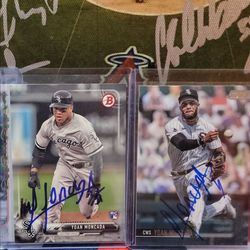 Angels Yoan Moncada Autograph Baseball Cards