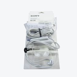 Sony WI-C310 Wireless In-Ear Headset/Headphones With Mic For Phone Call, White (WI-C310/W) LN