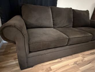 Chocolate Brown Corduroy Couch