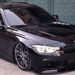 For BMW F30 Front Lip Gloss Black 