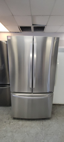 LG French Door Fridge — Stainless, Bottom Freezer, Clean