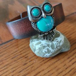 Leather Bracelet With Owl  