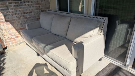 Claredon Linen Sofa — 7 Ft — $100 — Pickup Only