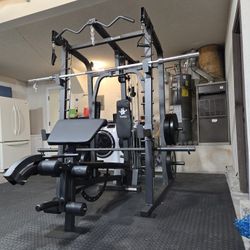 Smith Machine 2001 | Multi-Use Adj Bench | Gym Equipment | Fitness | Squat Rack | Excercise |🔴WEIGHTS AND BARBELL SOLD SEPARATELY 🔴 FREE DELIVERY 🚚