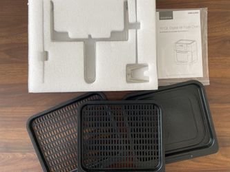 Rotisserie Spit + Drip Tray + Cooking Racks. For Insignia Air Fryer or similar. Brand New.