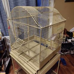 🐦 Extra Large Bird Cage with Wheels, Metal Frame, Parrot Cage, Budgie Cage