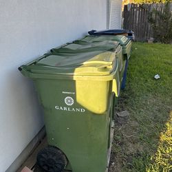 Washing Trash Cans 
