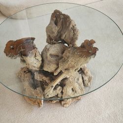 Manzanita & Glass Coffee Table