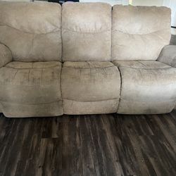 Free Reclining Couch - Needs To Be Cleaned 