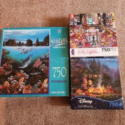 3 - 750 piece puzzles