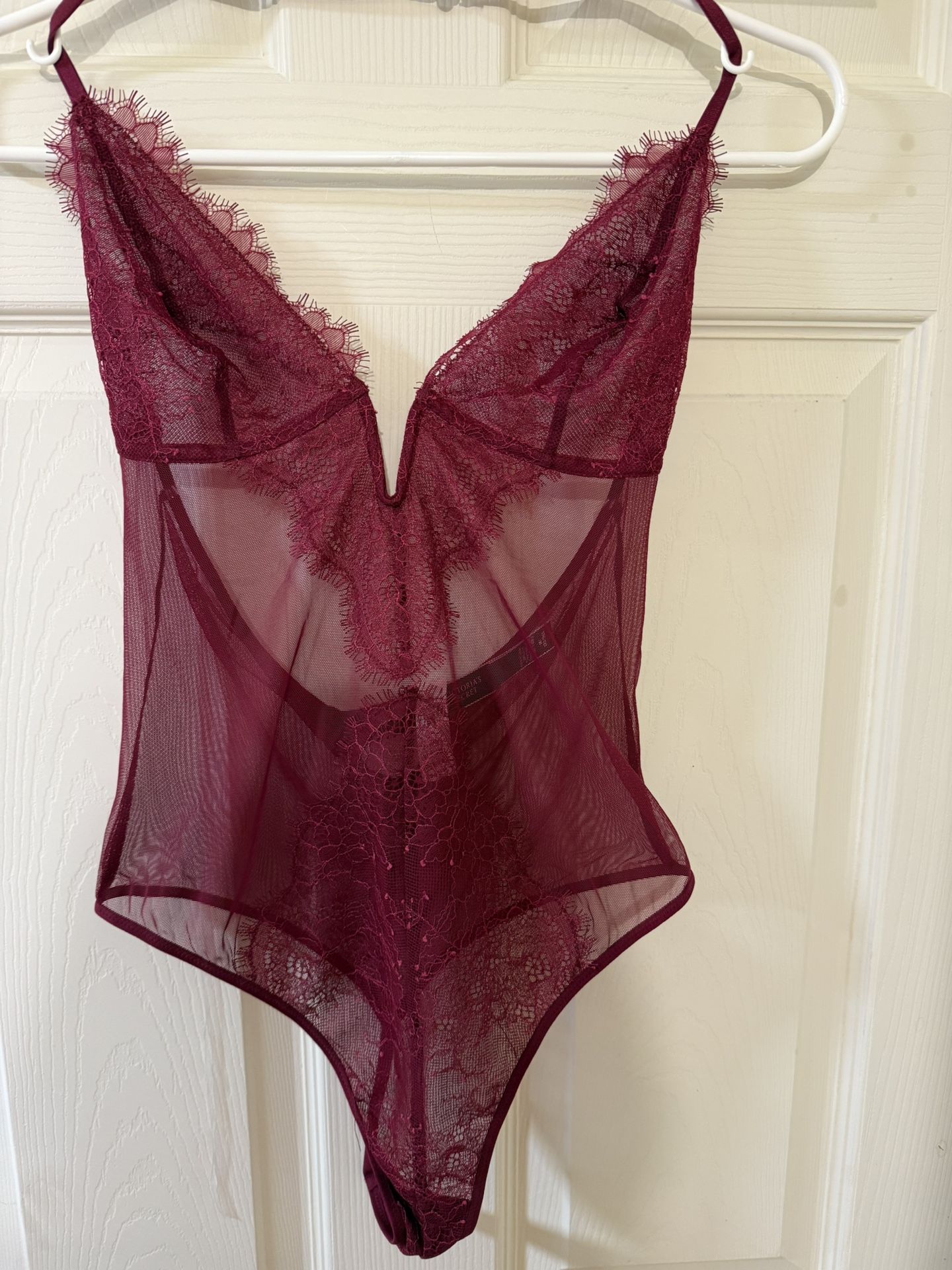 Victoria Secret Lingerie Sexy Babydoll Sheer Mesh Lace Bodysuit—New With Tag—M