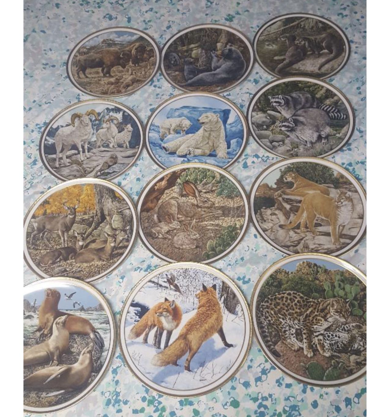 Set Of 12 Lenox American Wildlife Plates 1982