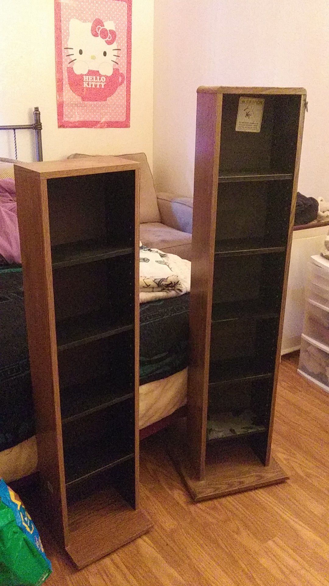 2 shelves (great for holding DVDs)