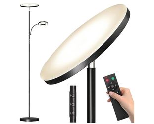 floor lamps with remote control and touch/Lámparas de pie con control remoto y táctil