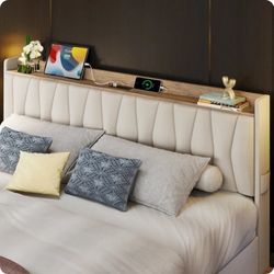 Upholstered  Bed Frame 3  Drawers ( QUEEN)
