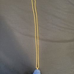 Solid 10K Gold Rope Chain with Buddha charm