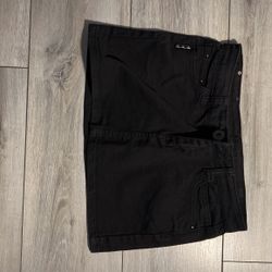 Black Short Skirt / Jeans Material 