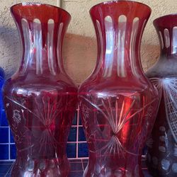 Large Red vases
