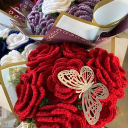 Flores Tejidas Para Día De Las Madres O Cualquier Ocasión 