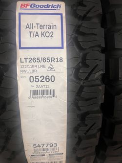 LT265/65R18 BF Goodrich