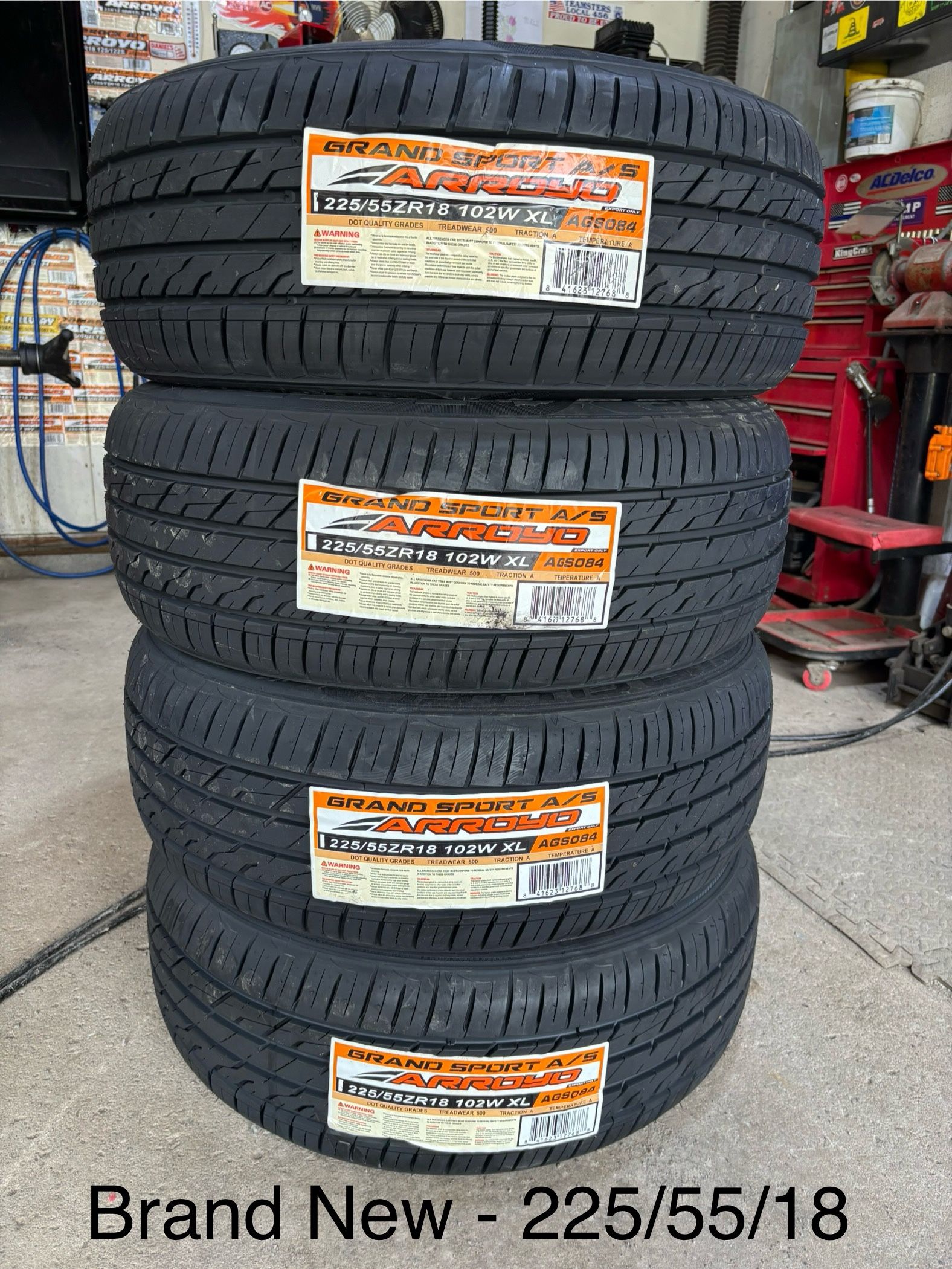 (4) - 225/55/18 Arroyo Grand Sport A/S Tires