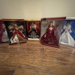 Various Holiday Barbies