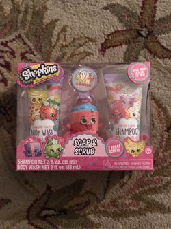 Brand new shopkins bath set