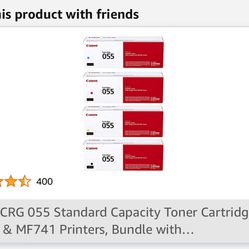Canon CRG 055 Standard Capacity Toner Cartridge Bundle for MF743/741 Printers