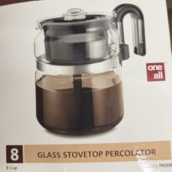 Glass stovetop percolator