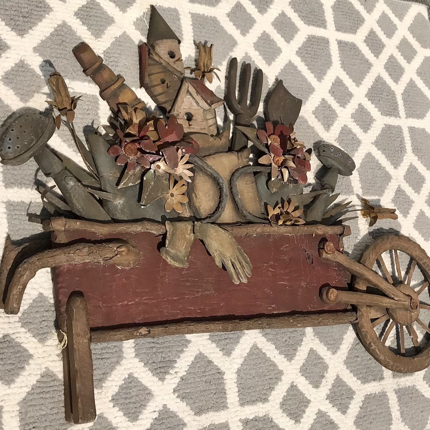 Gardening cart - Very Large Wall Or Yard Art