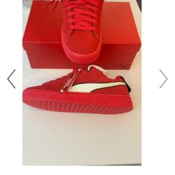 PUMA x Ferrari Suede Lace-Up Skate Sneakers