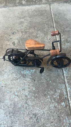 Bike De Metal Con Madera De Buena Calidad  Para Adorno