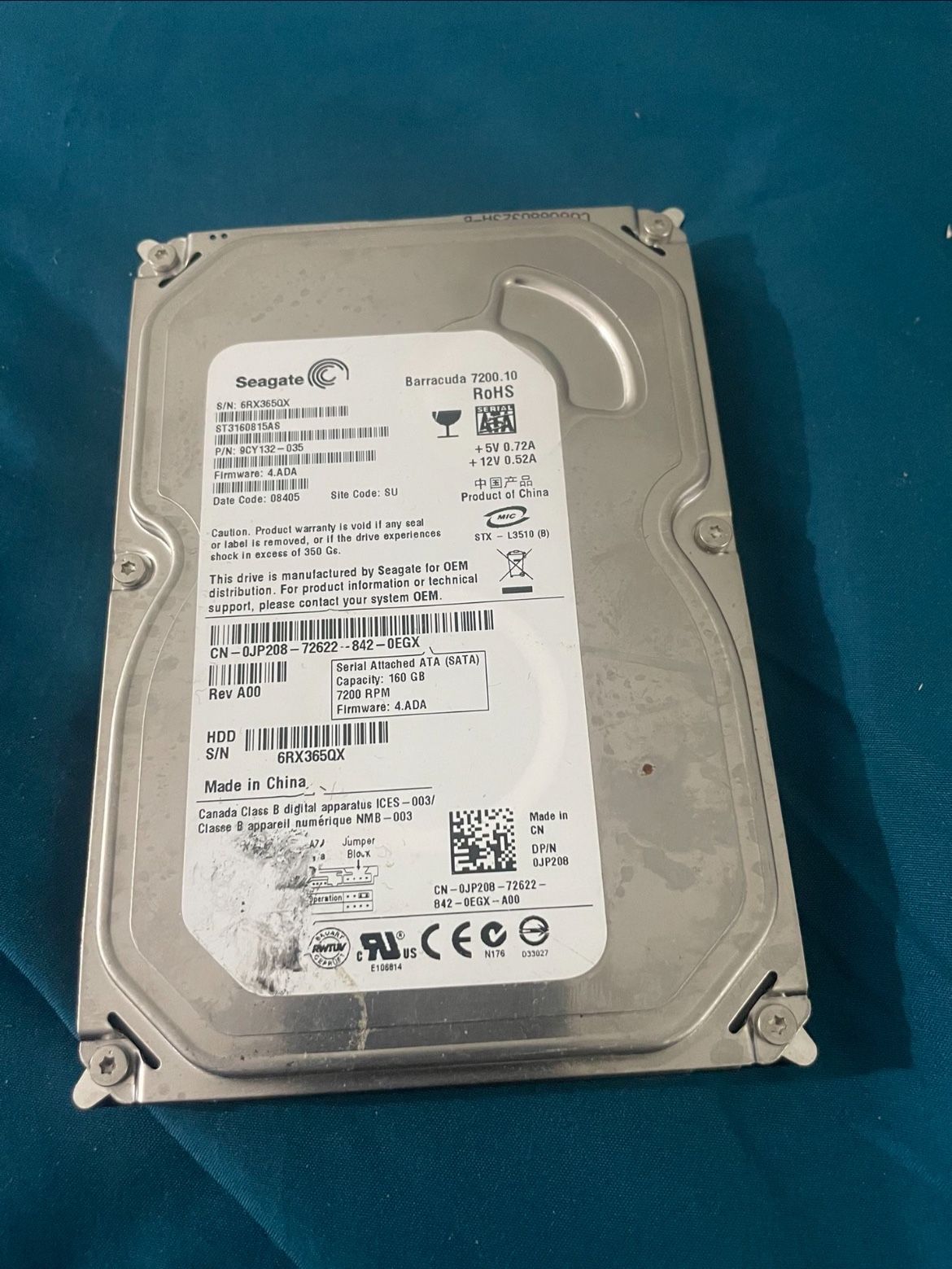 160GB Computer Hard drive
